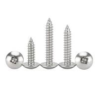 M6 304 Stainless Steel Phillips Pan Head Self-Tapping Wood Screws 10Lots