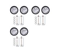M6 50MmX12Mm Luggage Suitcase Replacement Wheels Wear Resistant PU Caster Deluxe Repair Tool 3 Pair
