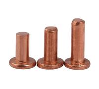 M6 6mm Countersunk Flat Head Solid Copper Rivet Nut Insert Nuts lingli(20pcs,M6X14mm)
