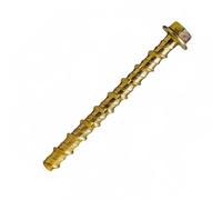 M6 (6mm) MultiScrew Masonry Concrete Anchor Screw Bolts with Hex Flange Head Torx Lightning Thunderbolt Ankerbolt (12, M6 x 75mm)