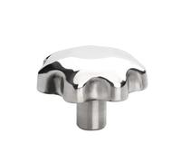 M6/8/10/12/14/16 Stainless Steel 304 Female Thread Star Knob Handles Star Shaped Through Hole Clamping Nuts Knob Plum Hand Wheel(M8 x 70(OD))