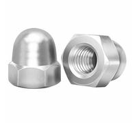 M6 A2 V2A Stainless Steel Acorn Nuts 60pcs DIN1587 Hex Cap Nuts High Shape for Screws & Threaded Bolts