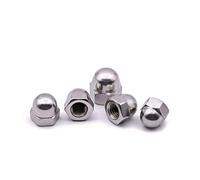 M6 Acorn Hex Cap Nuts Metric Dome Head Nuts, 304 Stainless Steel 18-8, Plain Finish, Pack of 30