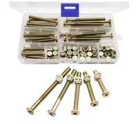 M6 Baby Crib Bolts Replacement Kit, cSeao 50pcs M6x30mm/ 40mm/ 50mm/ 60mm/ 70mm Zinc Plated Socket Cap Screw Kit for Chairs Bunkbed Cot Furniture