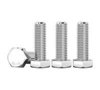 M6 Bolts Fully Threaded Hexagon Head M6 Screws Stainless Steel A2 10 Pcs | A2 Stainless Bolts M6 25mm Metric DIN 933 Screws Machine Screws for Furniture Automotive Machinery Repair