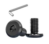 M6 Bolts x 12 mm 30pcs Flat Head Hex Socket Cap Screws Bolts,Metric,Thread Pitch 1mm,Alloy Steel,Black Oxide,Full Thread,with Hex Spanner,for Furniture,Beds,TV stands,Frames,Office chair (30, 12mm)