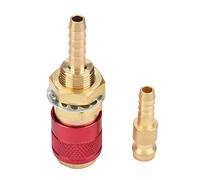 M6 Brass Quick Connector for MIG TIG Welding Torch | Fast Water & Gas Line Connection | Quick Connect Fittings for Welder Hose/Plasma Cutter/Coolant Systems (Red)