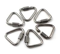 M6 Delta Quick Link 304 Stainless Steel Triangle Quicklink Chain Connector Screw Lock Carabiner Pack Of 6