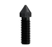 M6 High Temperature High Flow Hardened Steel Nozzle 0.4mm Compatible with 1.75mm 3D Printer Volcano Hotend Heat Block Sidewinder X1 X2 AC Vyper Kobra Max Print PEI PEEK Carbon Fiber (0.4mm)