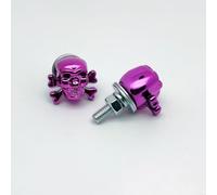 M6 License Plate Screws With Unique Bone Head Design For Motorcycles And Cars Made From Abs Plastic And 45# Medium Carbon Steel To For Ensure Secure Fitment And Long Lasting Performance(purple)