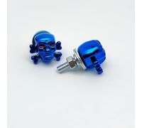M6 License Plate Screws With Unique Bone Head Design For Motorcycles And Cars Made From Abs Plastic And 45# Medium Carbon Steel To For Ensure Secure Fitment And Long Lasting Performance(blue)