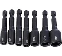 M6-M14 Firmer Screw Tap Socket Adapter Holder Extension Bar 1/4 Inch Hex Shank Screw Tap Tapping Chuck for Power Drill Multifunctional Sleeve Sockets