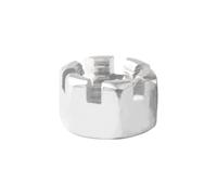 M6-M24 304 Stainless Steel Castle Nuts, Slotted Crown Hex Lock Nuts, Thin & Thick Style Round Lock Nuts For Fastening(Thin,M6-5pcs)