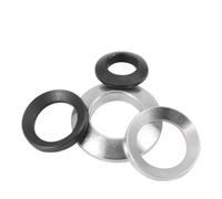 M6~M48 304 Stianless Steel Carbon Steel Countersunk Spherical Conical Solid Washer Concave Convex Cone Washer(Black Conical,M6-1pcs)