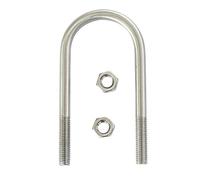 M6/M8 304 Stainless Steel U-Shaped Buckle Clamp, Length 52-249mm U-Shaped Screw Pipe Clamp 1pc(M8x159x189mm)