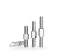 M6 M8 Double End Threaded Rods - 2Pcs Stainless Steel Stud Bolts for Versatile Applications, 40mm & 90mm Lengths(M8x40mm)