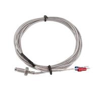 M6/M8 K Type Thermocouple Control Thread Screw Probe Temperature Sensor 0-400℃ 1Pcs(M8 2m)