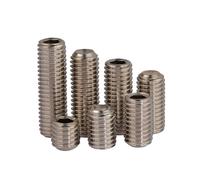 M6 M8 M10 304 Stainless Steel 0.75mm 1mm 1.25mm Pitch Fine Thread Head Hexagon Socket Grub Cup Point Set Screw(20Pcs M8x1x12)