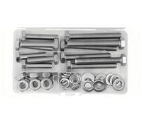 M6 M8 M10 Heavy Duty Bolts And Nuts Assortment Kit, 304 Stainless Steel, Includes 8 Most Common Sizes(48PCS)
