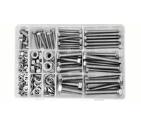 M6 M8 M10 Heavy Duty Bolts And Nuts Assortment Kit, 304 Stainless Steel, Includes 8 Most Common Sizes(176PCS)