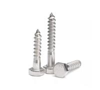 M6 M8 M10 M12 304/316 Stainless Steel External Hex Head Self Tapping Wood Half Thread Screws Bolt Length 25~200mm Hardware tools(304,M10x120mm(1pcs))