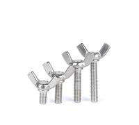 M6 M8 M10 M12 304 Stainless Steel Butterfly Bolt Wing Thumb Screw Claw Hand Tighten Scews 6mm 8mm 30mm 40mm 50mm(M6x30mm 5pcs)