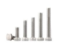 M6 M8 M10 M12 304 Stainless Steel Fine Thread External Hex Head Bolt Pitch 0.75/1/1.25/1.5mm Fine Teeth Outer Hexagon Screw(M12x1.25x25mm-1pcs)
