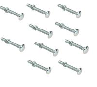 M6 M8 M10 M12 CUP SQ HEX BOLTS & NUTS Coach Bolts Carriage Bolts (Pack of 10) (M8x110)