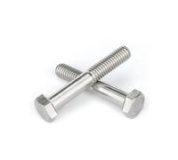 M6 M8 M10 M12 M14 M16 DIN931 A4-70 316 Stainless Steel Half Thread External Hex Hexagon Head Screw Bolt(10PCS M8_75MM_316 SS)