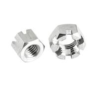 M6 M8 M10 M12 M14 M16 M18 M20 Hexagon slotted thin nuts 304 stainless steel hexagon nut 1/10PCS(M18-1pcs)