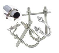 M6 M8 U-Bolt Kit, 304 Stainless Steel U-Bolts with Nuts & Plates, for Trailer, Sailboat, Pipe Clamp Hardware(M8x25x52mm 1set)
