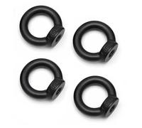 M6 Matte Black Eye Nut 4pcs 316 A4 Stainless Steel Marine Grade Male Thread Eyenut