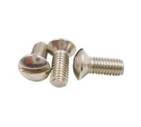 M6 Nickel Plated Brass Slotted Half Countersunk Bolts One-Word Head Screw 20mm-40mm Length 4Pcs, 4pcs, M6x30mm