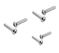 M6 Nuts and Bolts Set 20 Pcs Hex Socket Head Cap Screws Round Pan Machine Screws Assortment Kit, Thread Fastener Hex Bolts and Screws