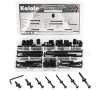 M6 Nuts and Bolts Set, 53 Pcs Hexagon Socket Head Cap, Hex Socket Cap Head Screws, Black Machine Screw Bolts Baby Bed Frame Bolts & Barrel Nuts Set for Delta/Graco (M6*20/30/40/50/60/70/80mm)