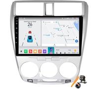 M6 Pro1,Android 15.0 Car Stereo 2 DIN 10 Inch Touchscreen Car Radio with Wireless Apple CarPlay & Android Auto - GPS Navigation FM BT Multimedia Player Replacement for H-onda City 2008-2013 [Silver]