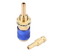 M6 Quick Connector Set Quick Water Cooled Gas Adapter Fitting Hose for MIG TIG Welder Torch Fitting for Welding Torch(Blue)