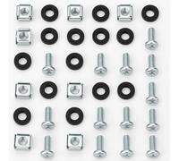 M6 Rack Fixing Set - 20 Pack Cage Nuts, Bolts & Washers - Server Cabinet Mounting Kit - Captive Nut Hardware for 19" Rack Equipment - 16mm Total Bolt Length (Including Head) (Silver)
