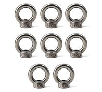 M6 Ring Shape Lifting Eye Nut 304 Stainless Steel Threaded Nut Fastener-8 Pack