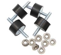 M6 Rubber Vibration Isolator Mounts Double Stud Shock Absorber Isolation Mounts Anti Vibration Silent-Blocks for Car Boat Bobbins Motors Compressors Pumps (VV-M6x18-25x15)