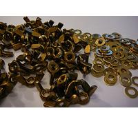 M6 SOLID BRASS WING NUTS WITH FREE M6 BRASS WASHERS 6/10 OR 20 PACKS (6)