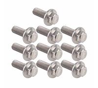 M6 Stainless Steel Hex Head Screws Flange Bolt With Washer SS304 Cap Screw Set For Fixing Applications (M6*16)