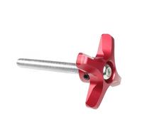 M6 Thread Stainless Steel Aluminum Alloy Plum Hand Tighten Screw Clamping Knob Manual Handle Screw For Industry Equipment Part(Color:Red,Size:M6x79)