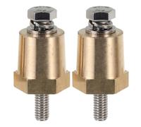 M6 Threaded Battery Terminal Adapter Brass Positive Negative Post Connector | Fits Most Side Post Batteries, Suitable for Automotive Alternator Charging Leads, for Garage Workshop and DIY Car Owners