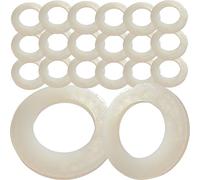 M6 White Nylon Washers Flat Form A DIN 125A (Pack of 20)