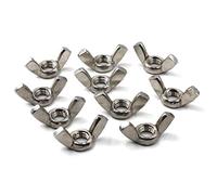 M6 Wing Nut 304 Stainless Steel Thread Nut Hand Twist Nut (Pack of 50)