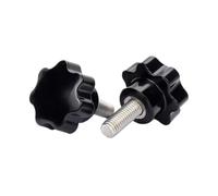 M6 x 10-100 mm Star Clamping Knob Grip Thumb Screw Head Diameter 25mm Knobs Nut Screws Tightening Thread Replacement Machine Handle(M6*100(2pcs))