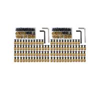 M6 X 15mm Threaded Inserts Nuts and M6 X 20mm Flat Socket Screws 200-Piece Set for Furniture Assembly