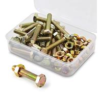 M6 x 20 mm 30 Pieces Galvanised Steel Hex Bolts Bolts and Nuts Set, Machine Screws