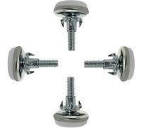 M6 x 25 x 30mm Screw on Furniture Glide Leveling Feet Adjustable Leveler with T-Nuts for Table Leg 4pcs